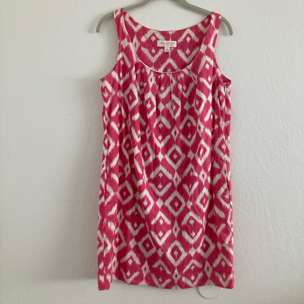 Tori Richard Hawaiian Dress Sleeveless Pink Cotton Vacation Travel Beach Coast 8